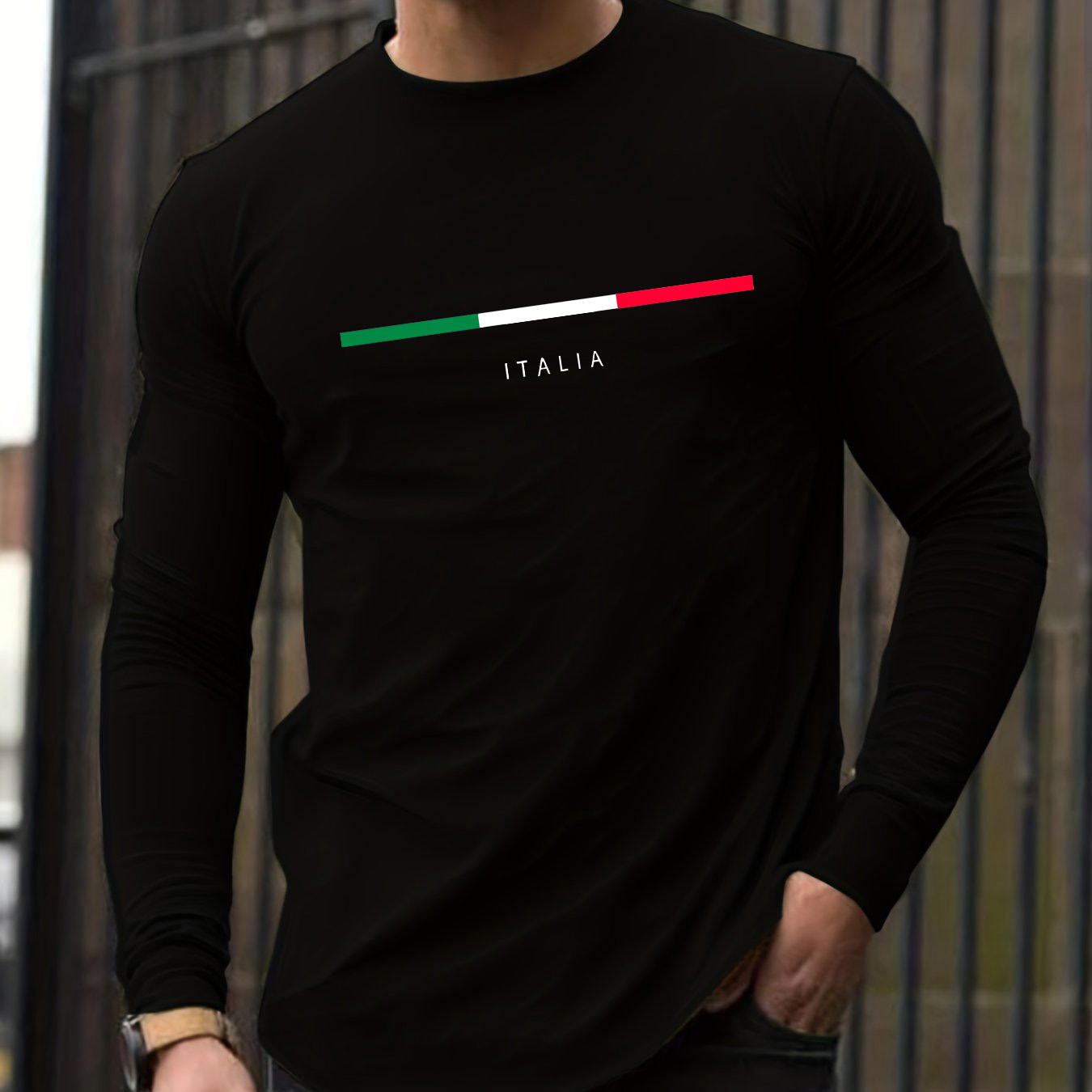 Men'S Fashion T Shirts - 100% puur katoen heren lange mouwen