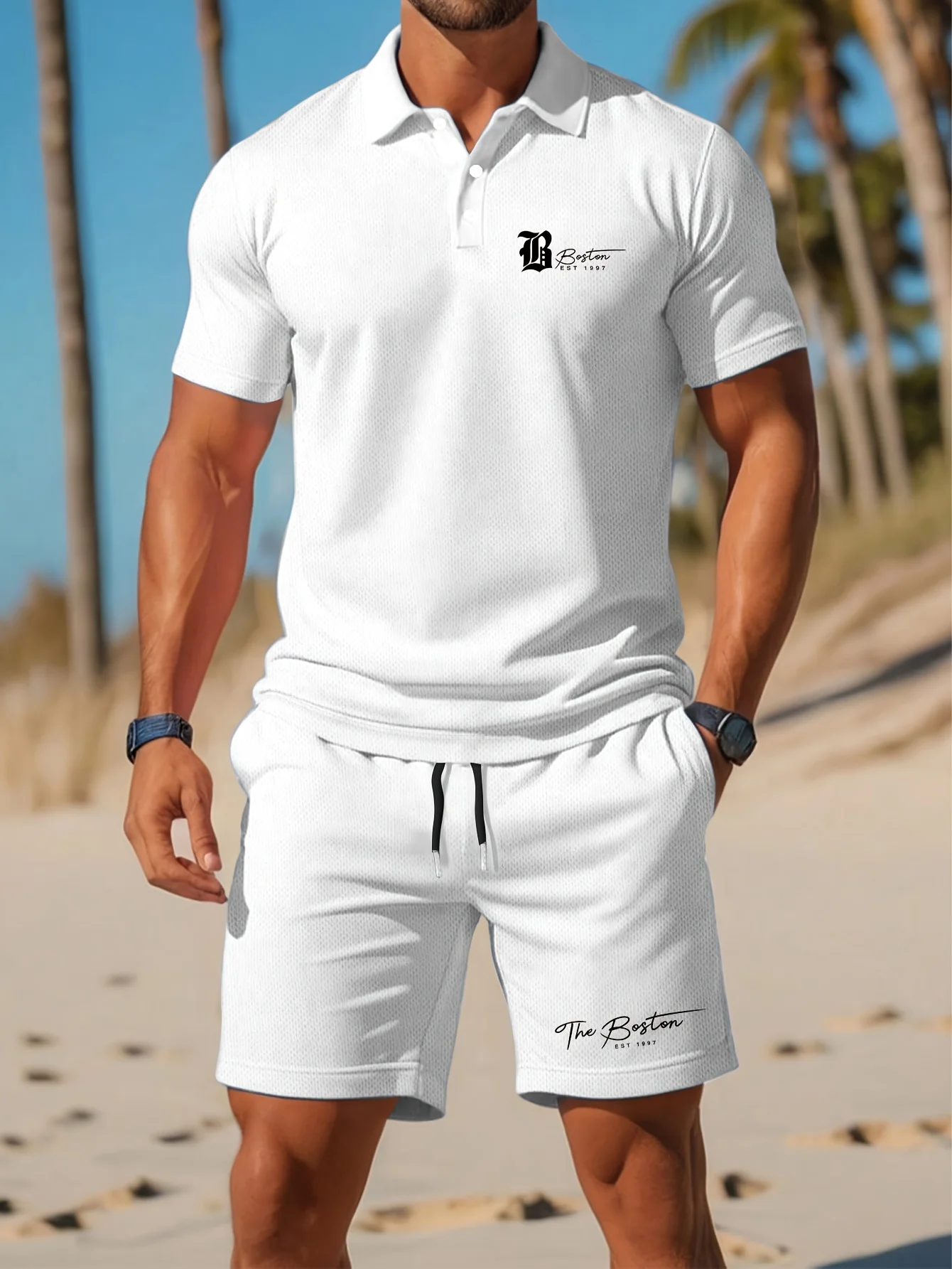 Men'S Fashion Videos - Zomer Nieuwe Heren Polo Shirt Set