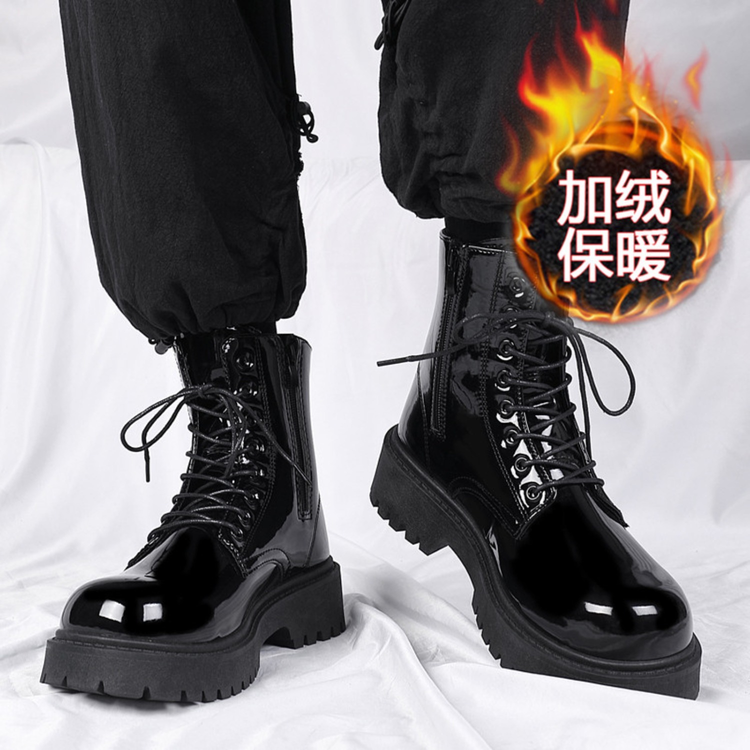 Men'S Fashion News - Warme, pluche hoge laarzen voor heren,