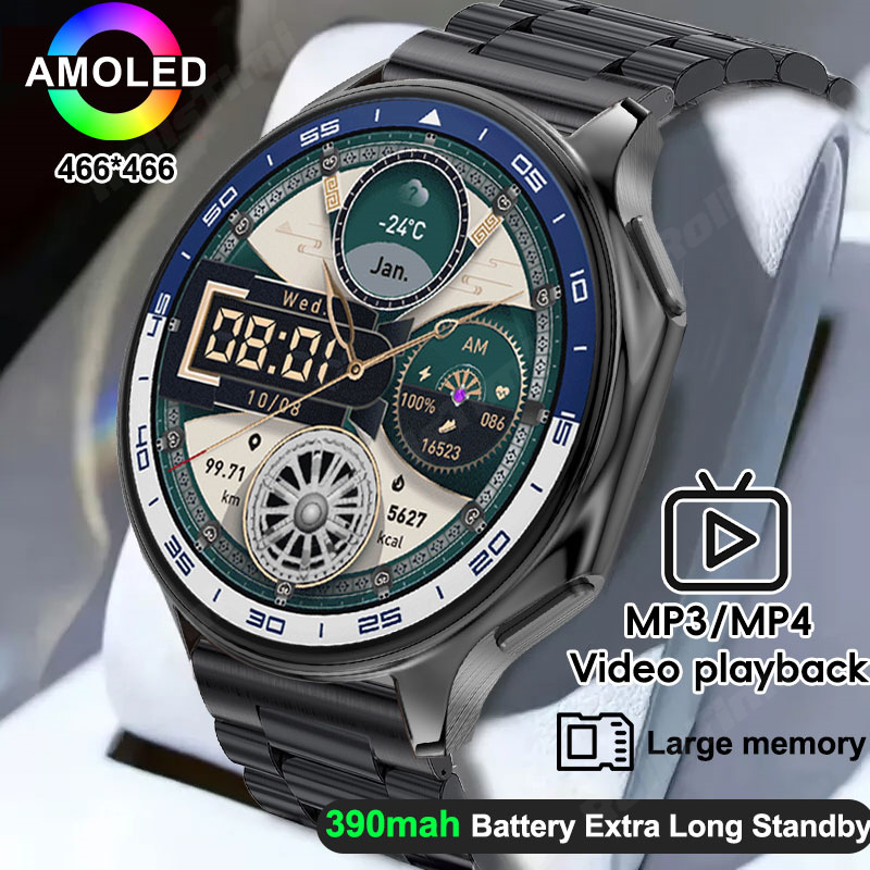 Men'S Fashion X - 1.43 AMOLED Smart Horloge 3D Surround