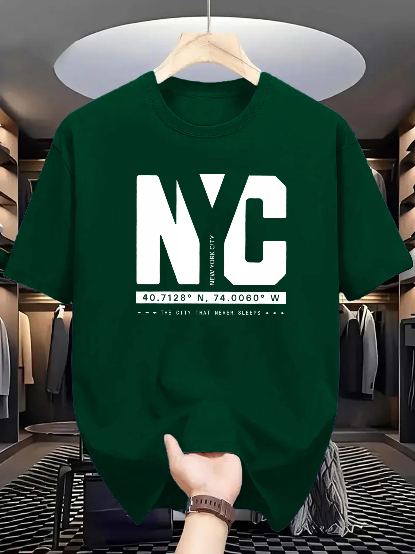 Men'S Fashion New York - Zomermode voor heren, casual los T-shirt