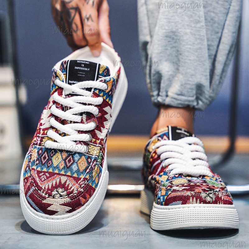 Mens Fashion Trainers - Mode Mannen Canvas Schoenen Lente Zomer