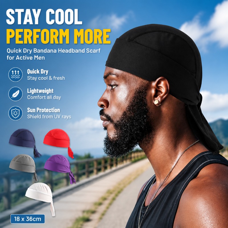 Men'S Fashion With Hat - Sneldrogende polyester bandana hoofdband sjaal voor