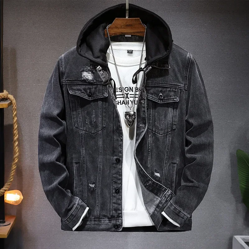 Men'S Fashion Grey Jeans - Pop Lente Herfst Nieuwe Mode Heren