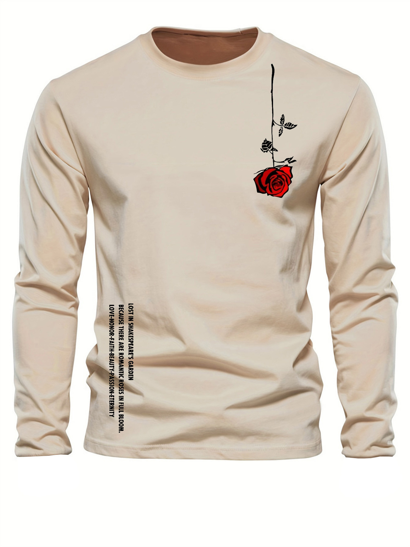 Men'S Fashion T Shirts - 100% puur katoen heren lange mouwen