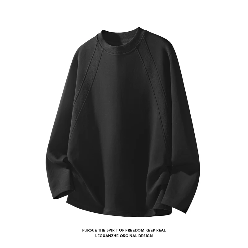Men'S Fashion T Shirts - Herenshirt met raglansnede, ronde hals, lange