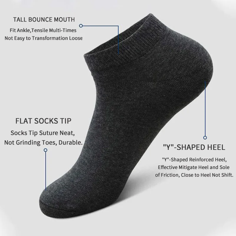 5 paar unisex casual effen kle - Socks Ankle Men recensie en prijs