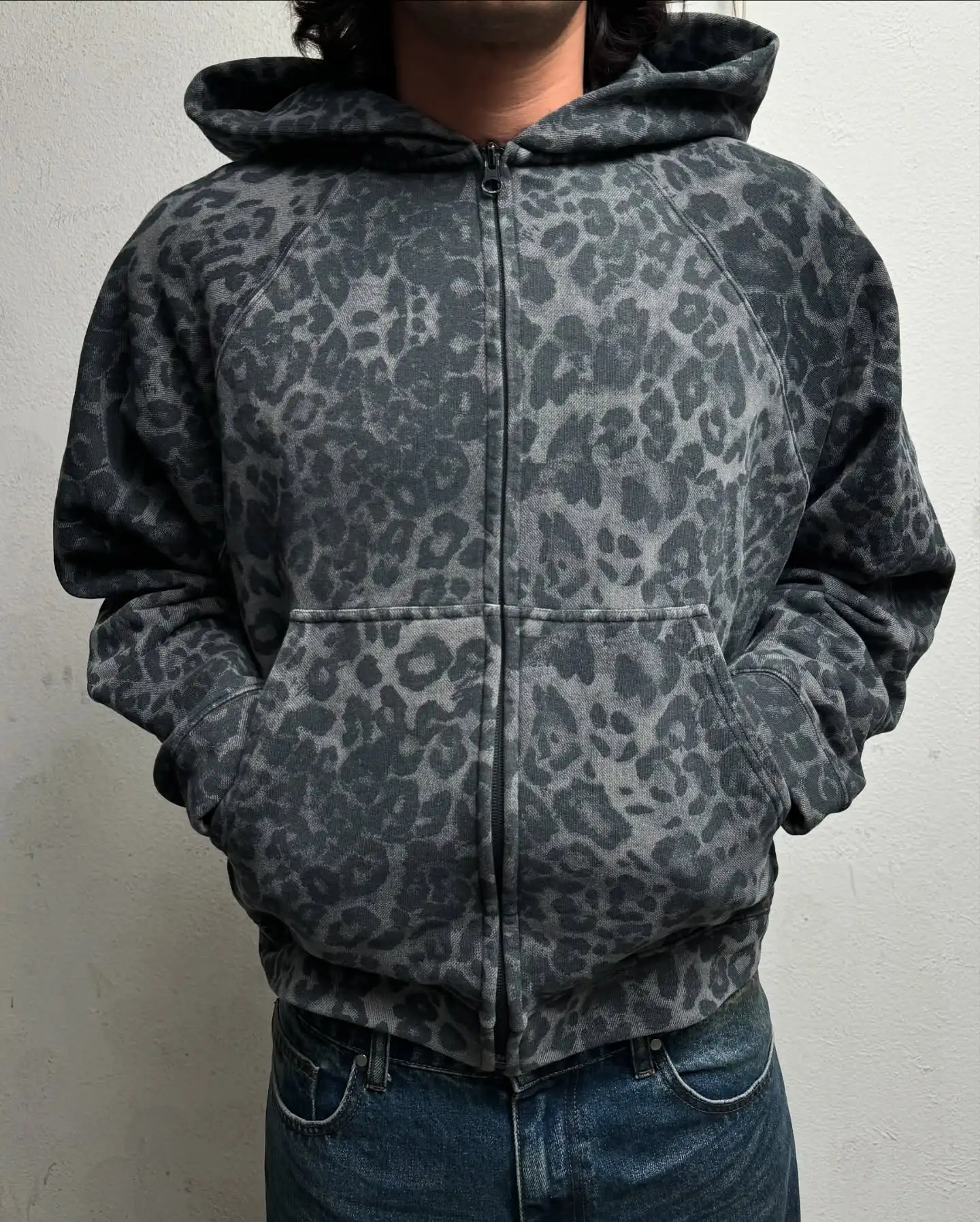 Retro Y2K Luipaardprint Hoodie - Mens Fashion Zip Up Hoodies recensie en prijs