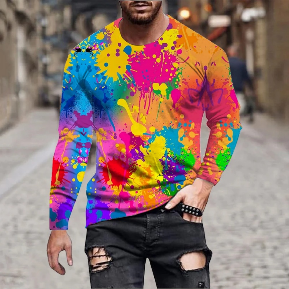 Heren T-shirt met regenboogver - Men'S Fashion T Shirts recensie en prijs