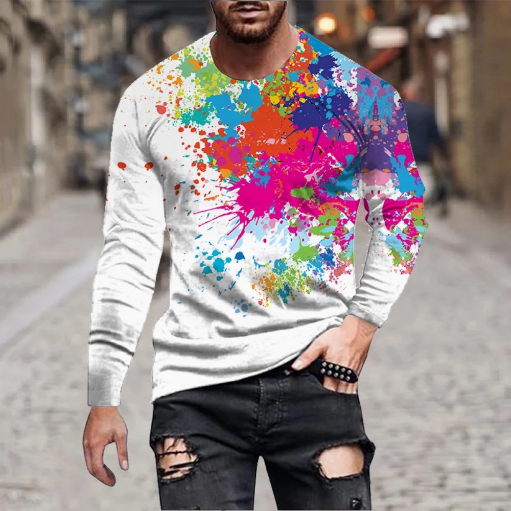Heren T-shirt met regenboogver - Men'S Fashion T Shirts recensie en prijs