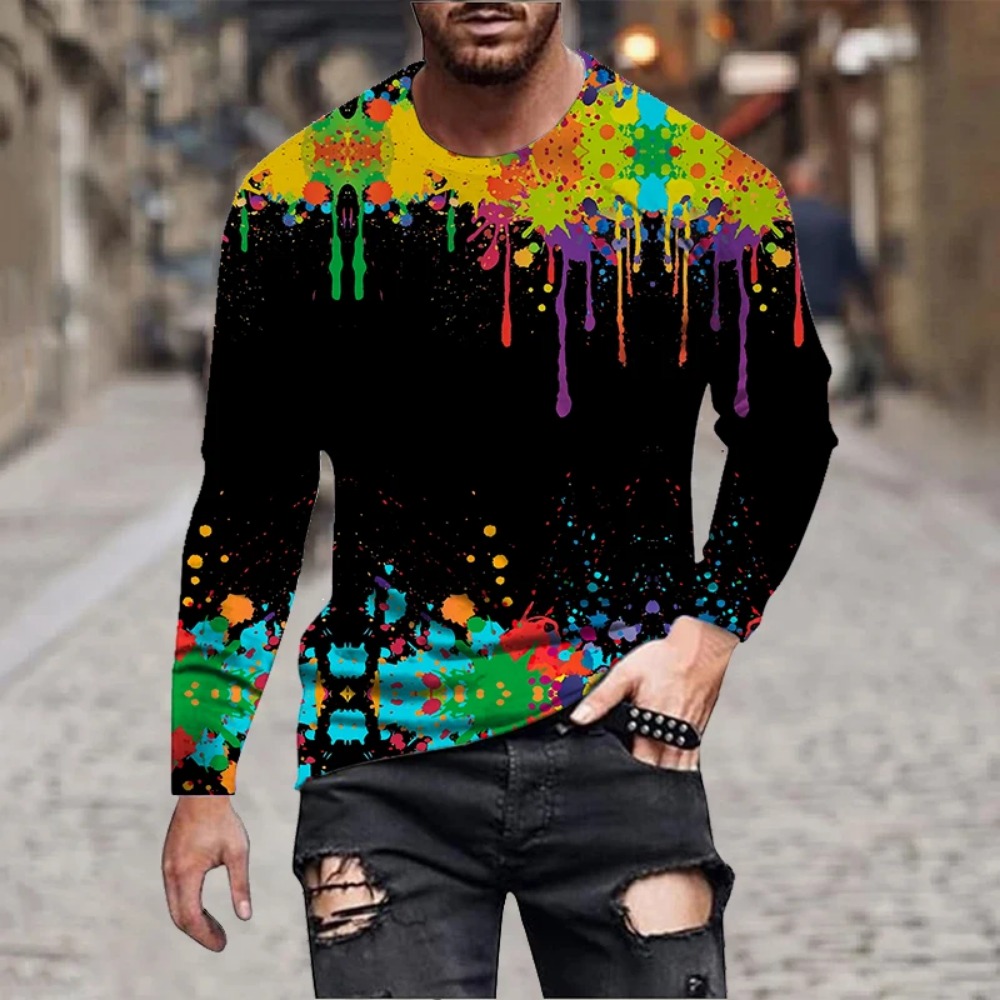 Heren T-shirt met regenboogver - Men'S Fashion T Shirts recensie en prijs