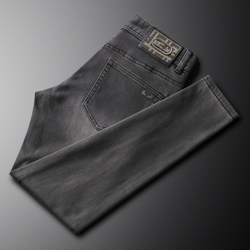 Herfst nieuwe trendy merkjeans - Men'S Fashion Grey Jeans recensie en prijs