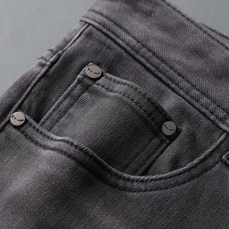 Herfst nieuwe trendy merkjeans - Men'S Fashion Grey Jeans recensie en prijs