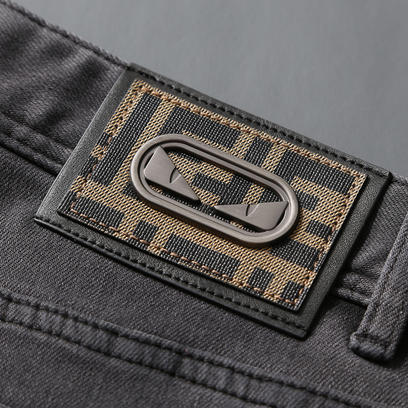 Herfst nieuwe trendy merkjeans - Men'S Fashion Grey Jeans recensie en prijs