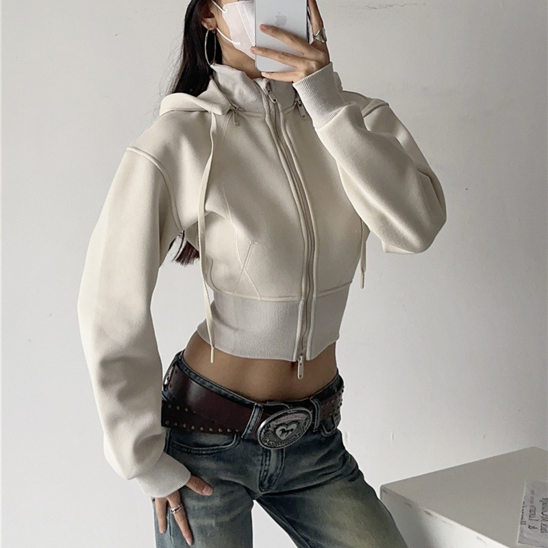 Dames Crop Hoodie Sweatshirts  - Mens Fashion Zip Up Hoodies recensie en prijs