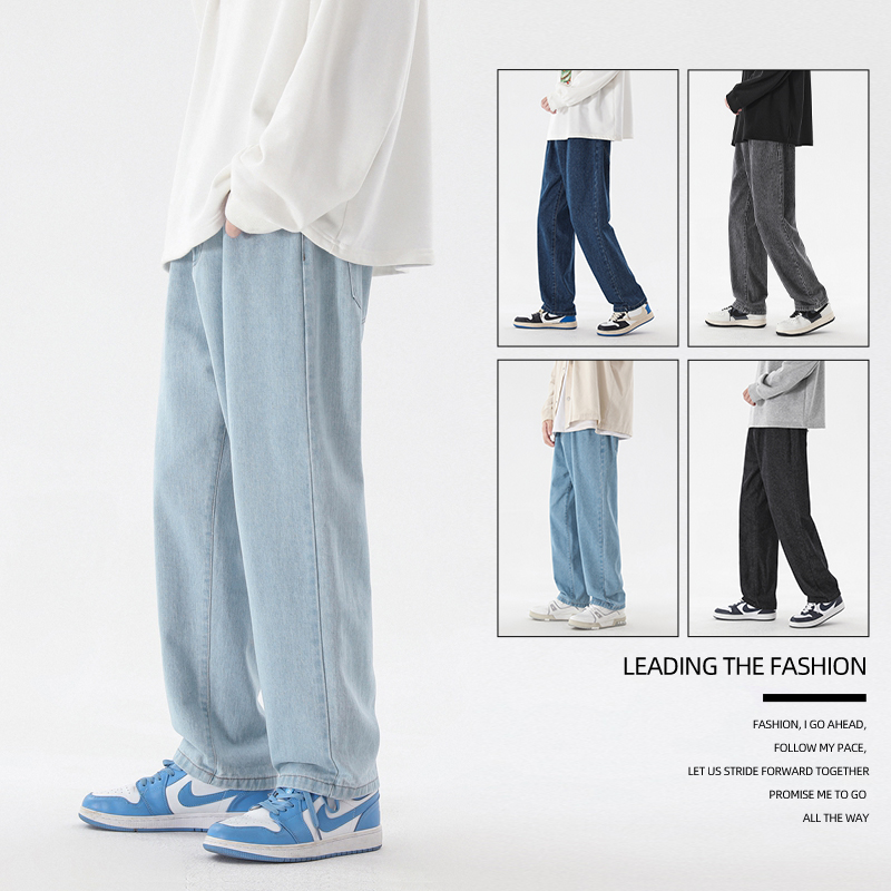 2023 Nieuwe Koreaanse Mode Her - Men'S Fashion Grey Jeans recensie en prijs