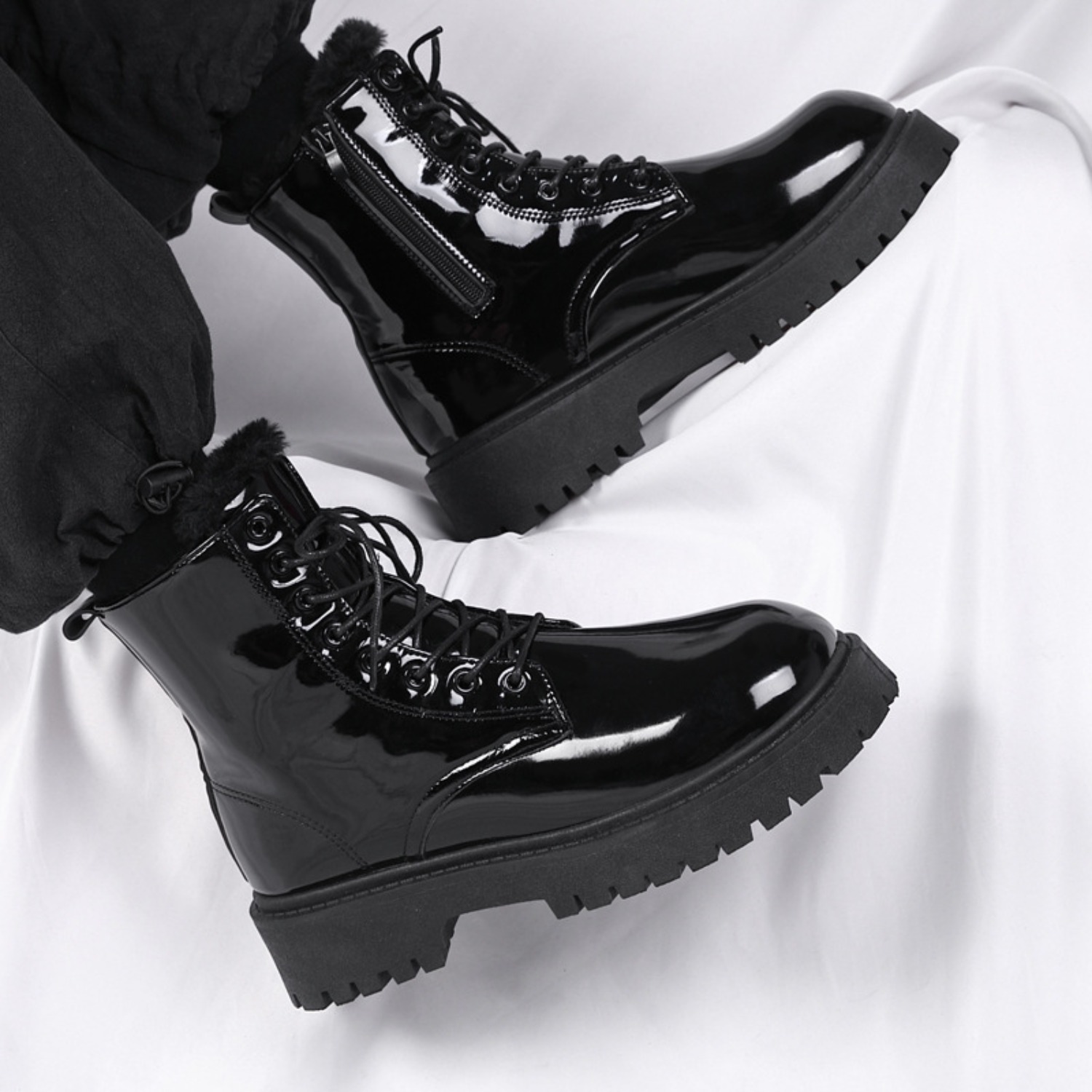 Warme, pluche hoge laarzen voo - Men'S Fashion News recensie en prijs