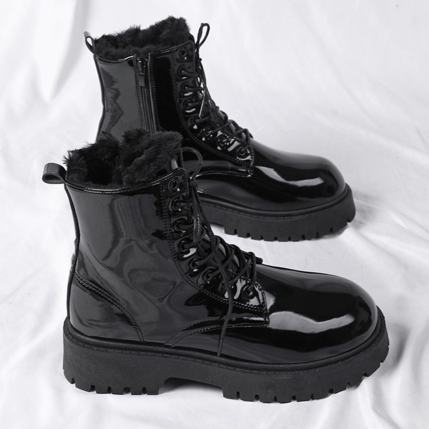 Warme, pluche hoge laarzen voo - Men'S Fashion News recensie en prijs