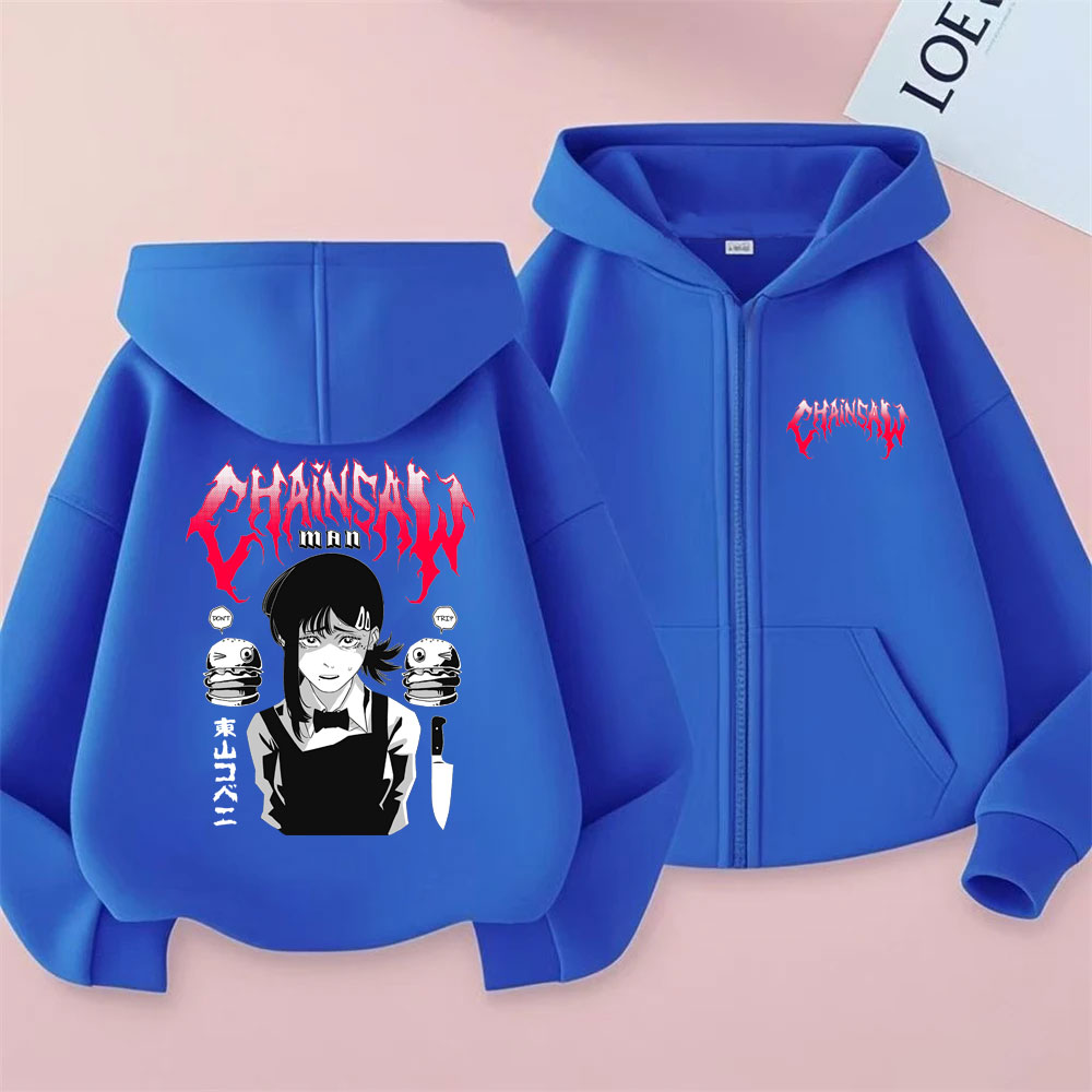 Op maat gemaakte Anime Chainsa - Mens Fashion Zip Up Hoodies recensie en prijs