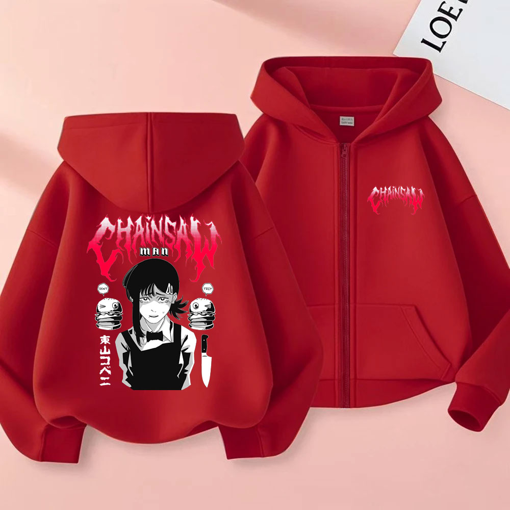 Op maat gemaakte Anime Chainsa - Mens Fashion Zip Up Hoodies recensie en prijs
