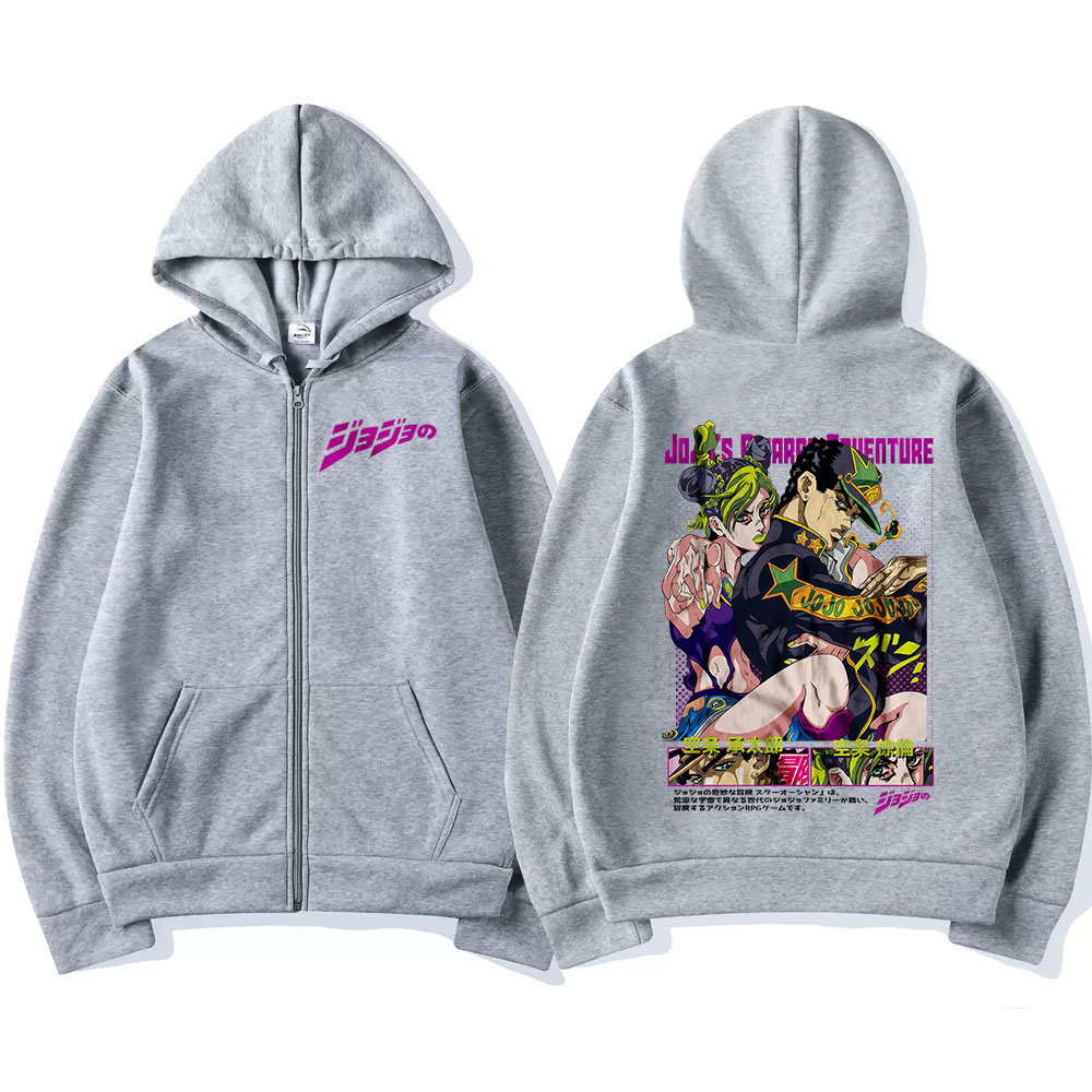 Anime Jojo Bizarre Adventure R - Mens Fashion Zip Up Hoodies recensie en prijs