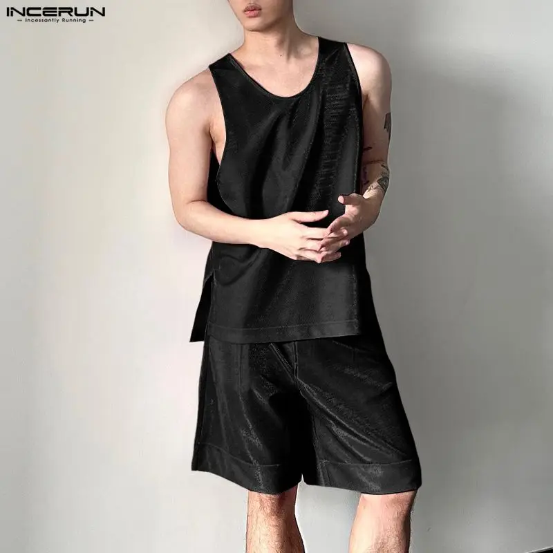 INCERUN Heren Sets Glanzend Ef - Mens Fashion Summer recensie en prijs