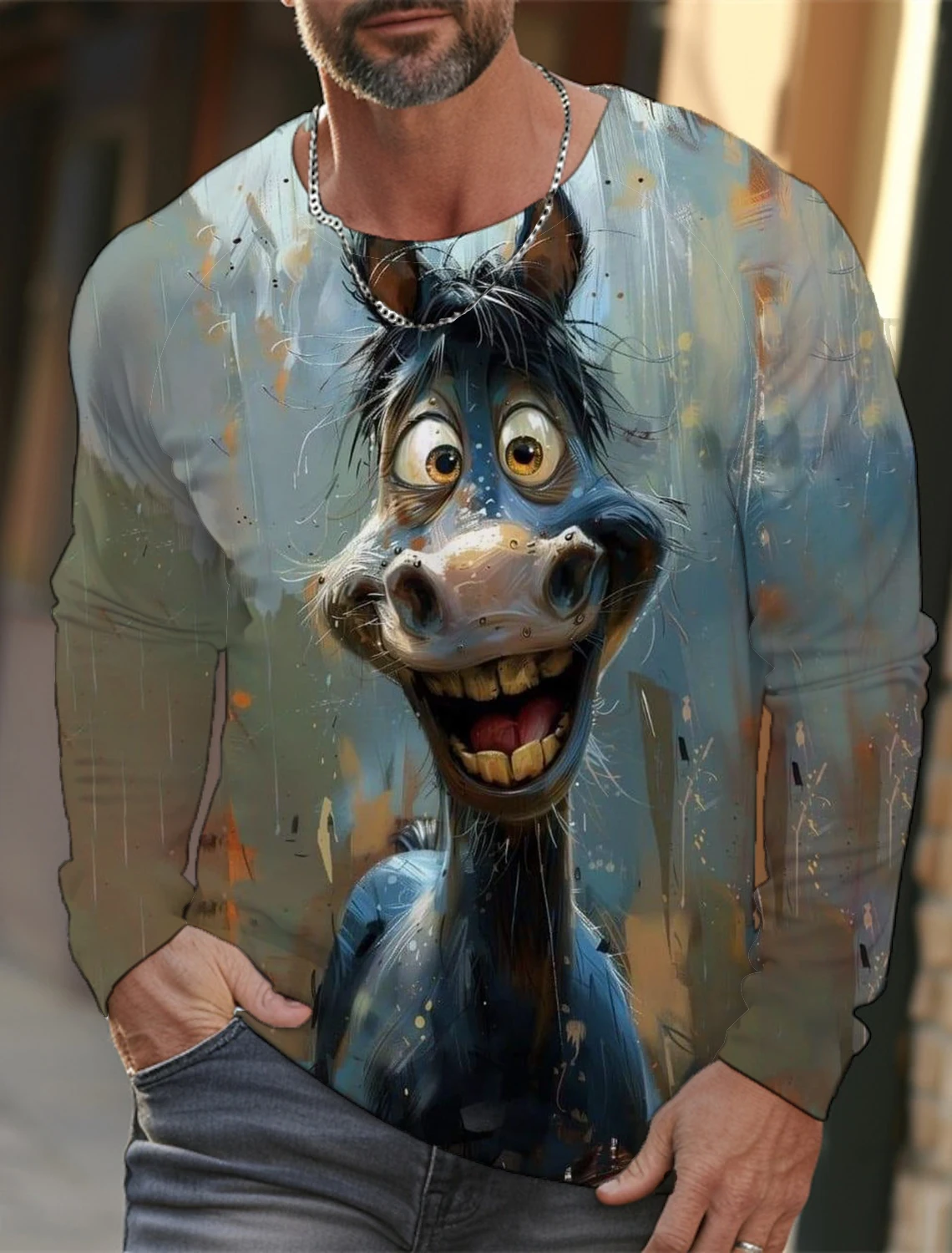 Grappige 3D dierenprint heren  - Mens Fashion Clothes recensie en prijs