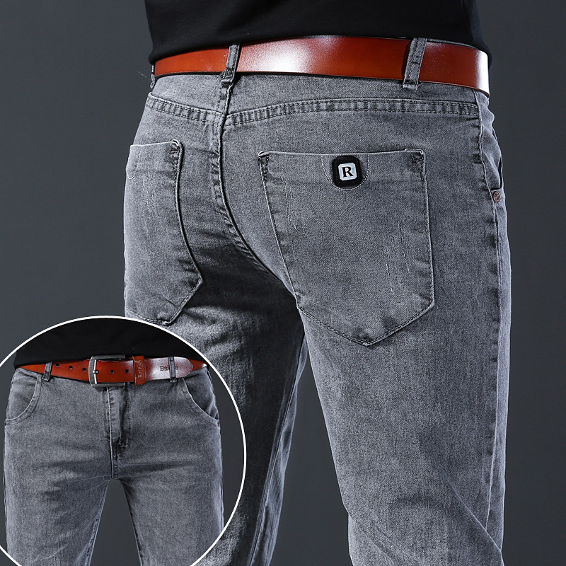 Heren slanke elastische grijze - Men'S Fashion Grey Jeans recensie en prijs
