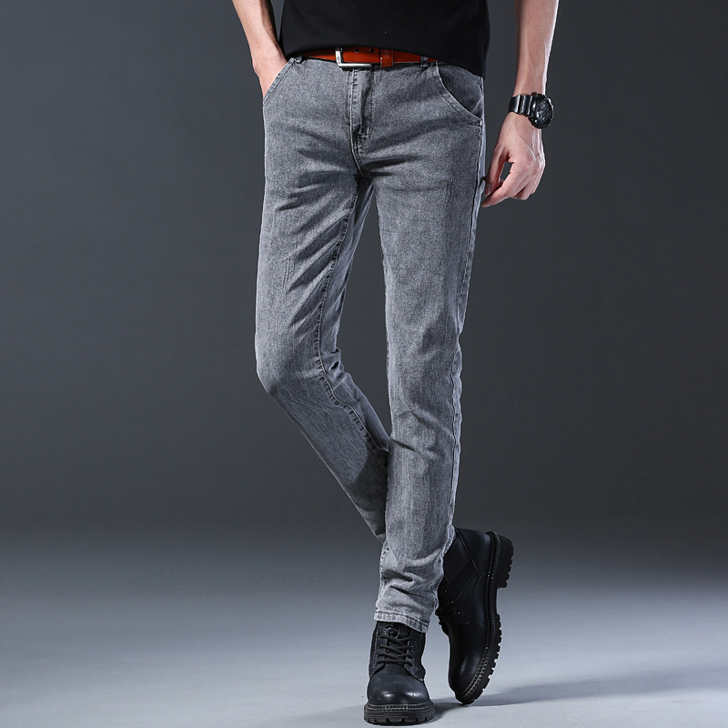 Heren slanke elastische grijze - Men'S Fashion Grey Jeans recensie en prijs