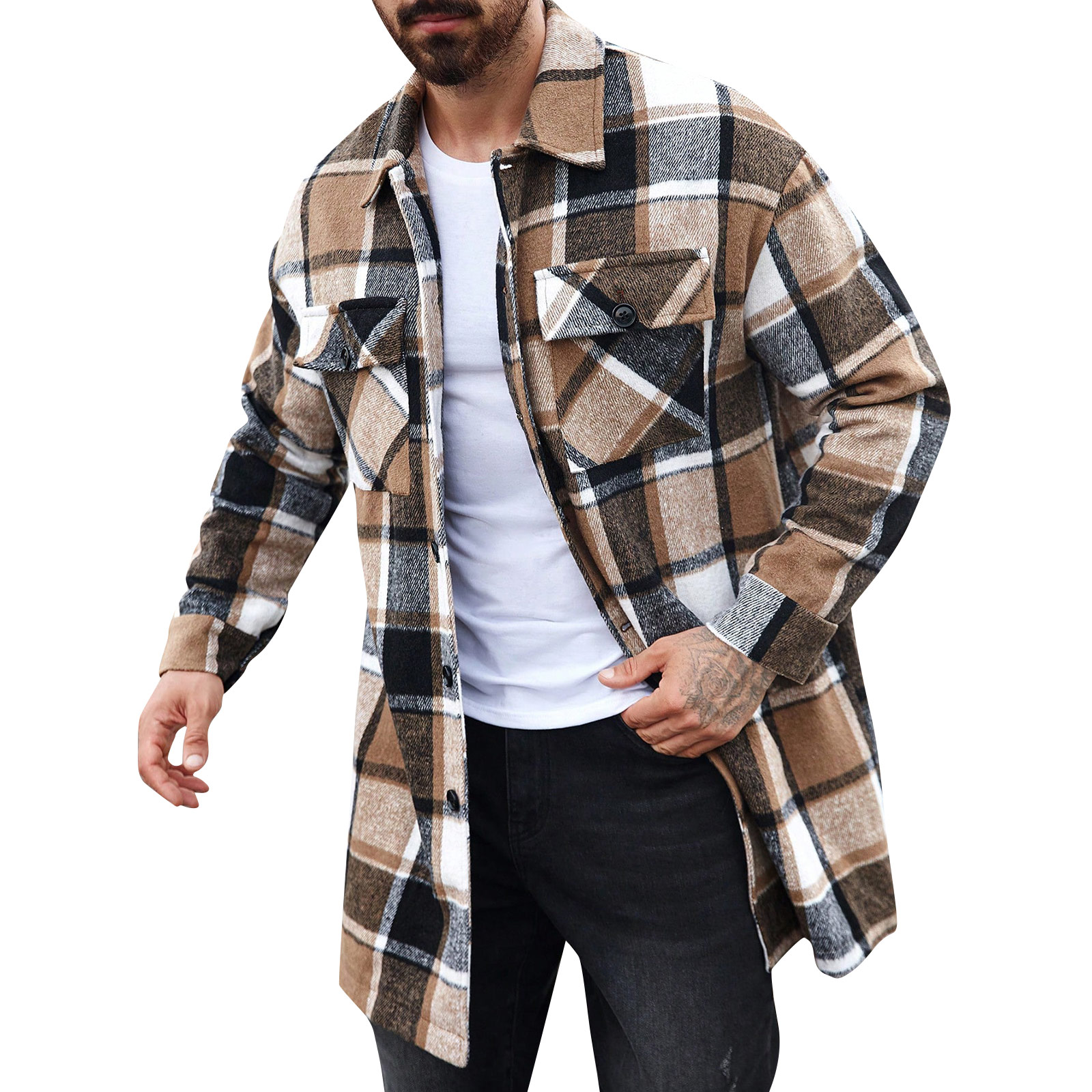 Trenchcoat met dubbele zak Lan - Men'S Fashion X recensie en prijs