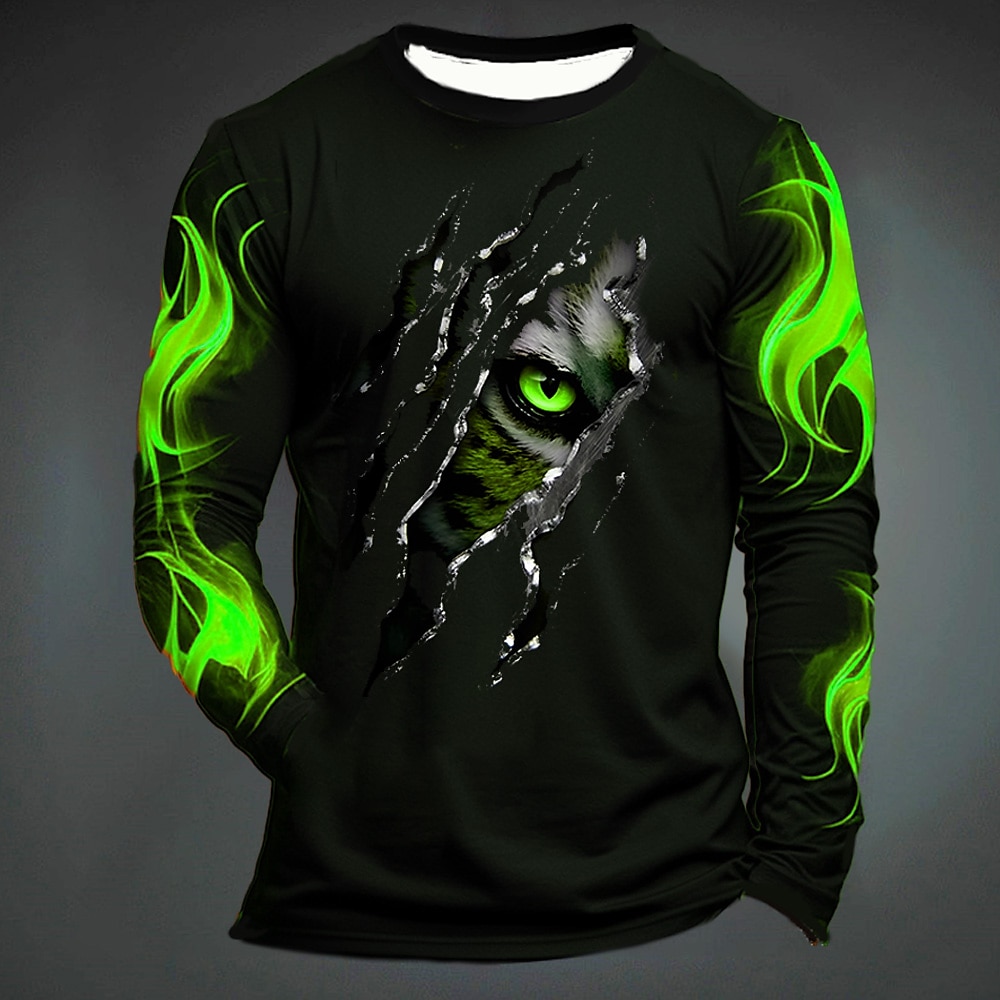 Grappige Tijgerprint T-shirt V - Mens Fashion Clothes recensie en prijs