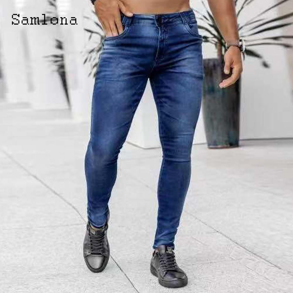 Samlona Jeans Heren Mode Skinn - Men'S Fashion Grey Jeans recensie en prijs