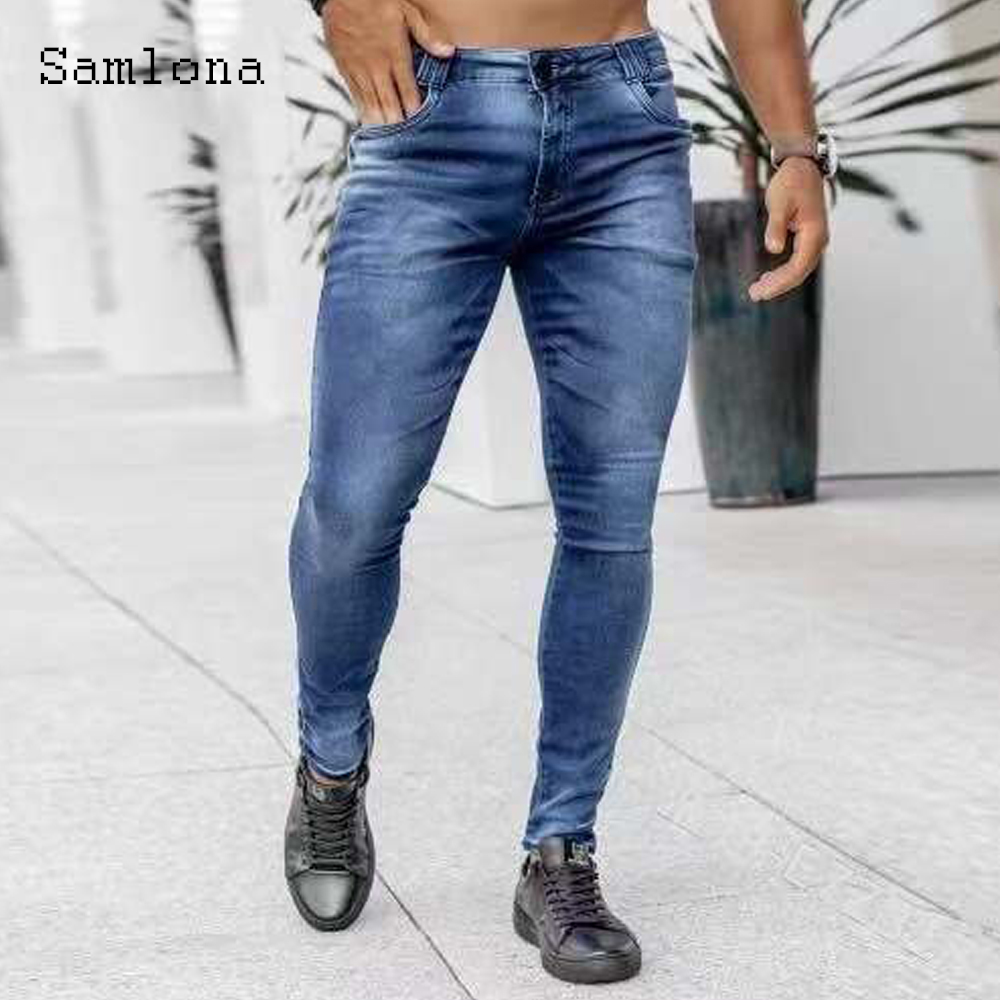 Samlona Jeans Heren Mode Skinn - Men'S Fashion Grey Jeans recensie en prijs