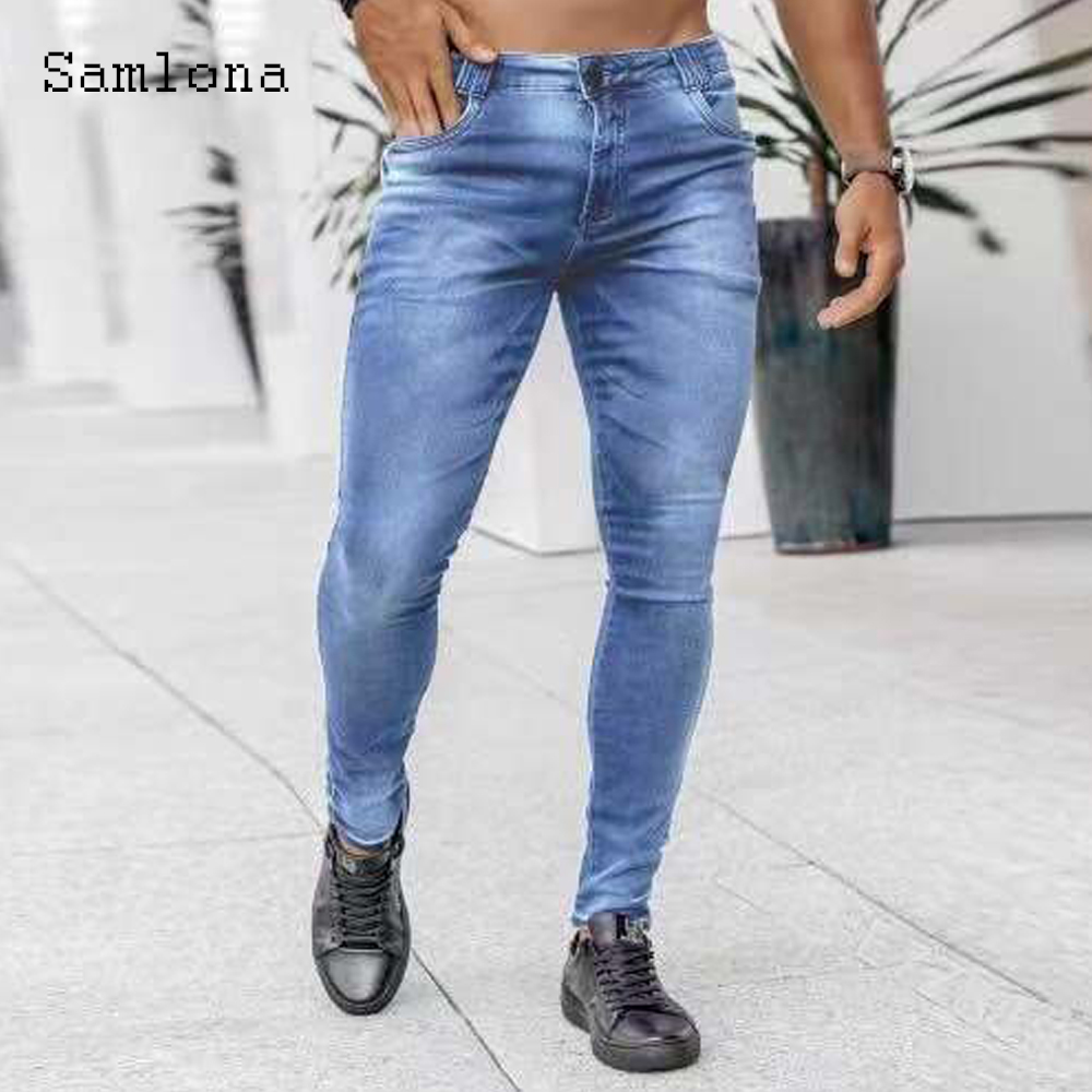 Samlona Jeans Heren Mode Skinn - Men'S Fashion Grey Jeans recensie en prijs