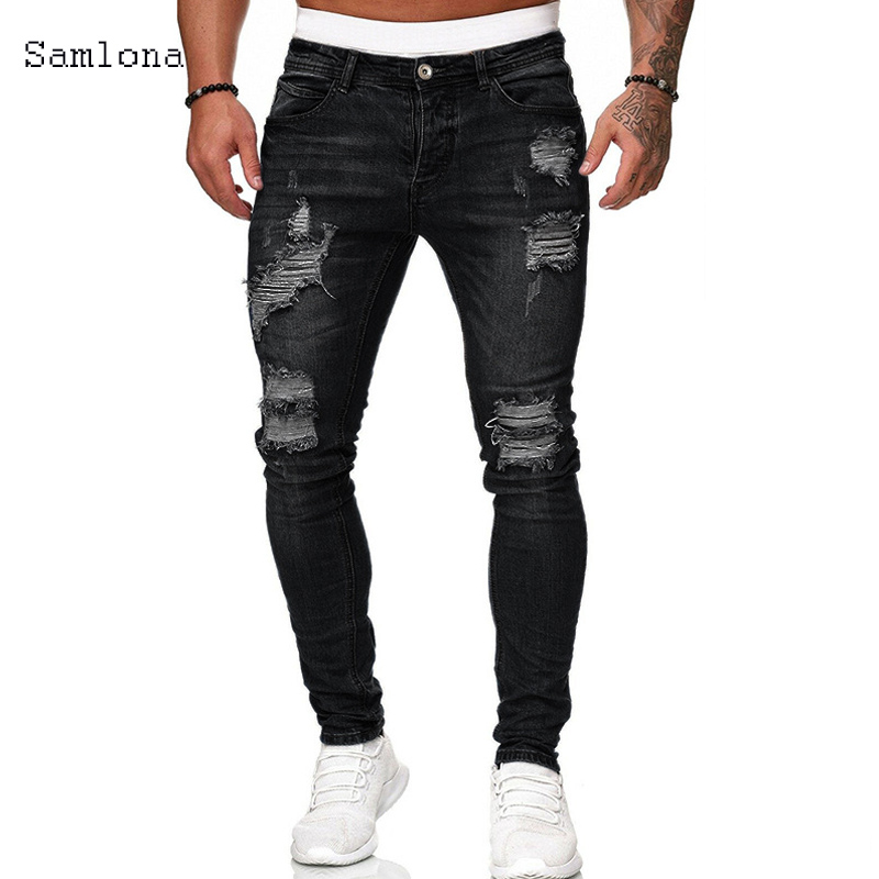Samlona Jeans Heren Mode Skinn - Men'S Fashion Grey Jeans recensie en prijs