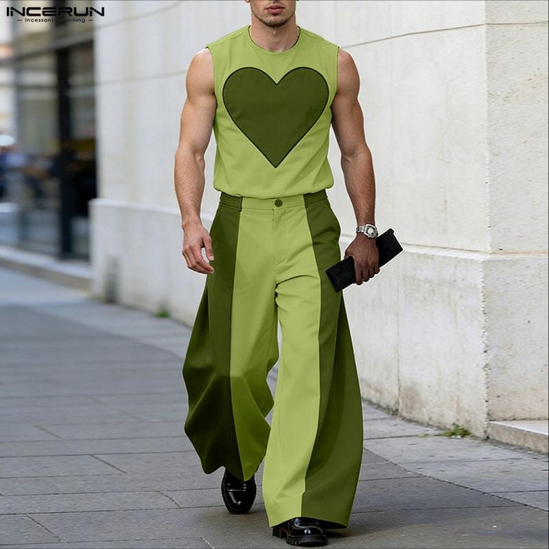 INCERUN Herensets Patchwork Kl - Mens Fashion Summer recensie en prijs