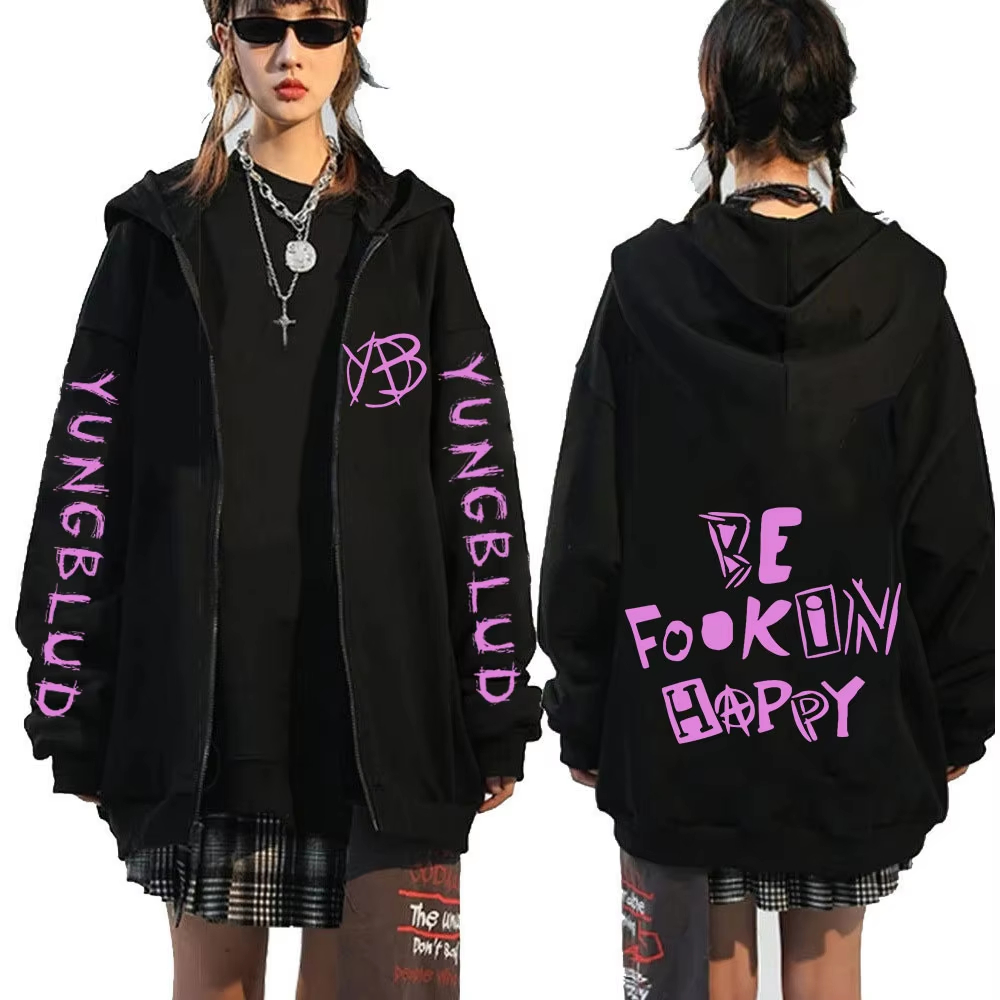 Rockzanger Yungblud Be Fookin  - Mens Fashion Zip Up Hoodies recensie en prijs
