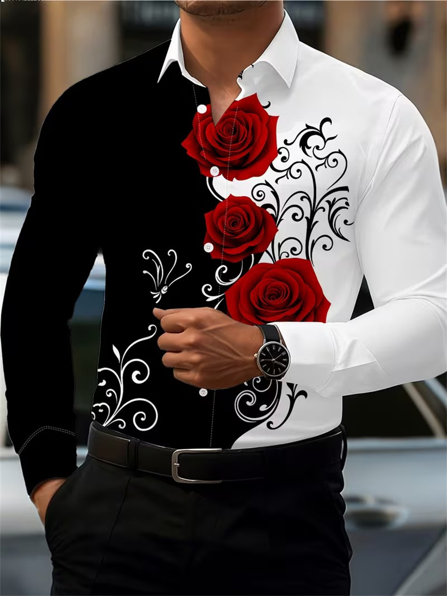 Herenshirt met rode rozenprint - Mens Fashion Summer recensie en prijs