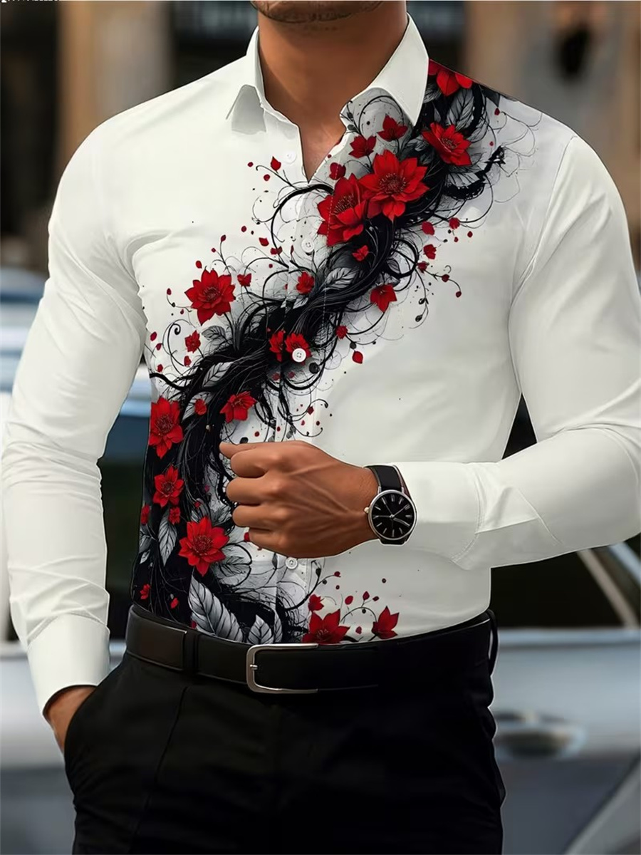 Herenshirt met rode rozenprint - Mens Fashion Summer recensie en prijs