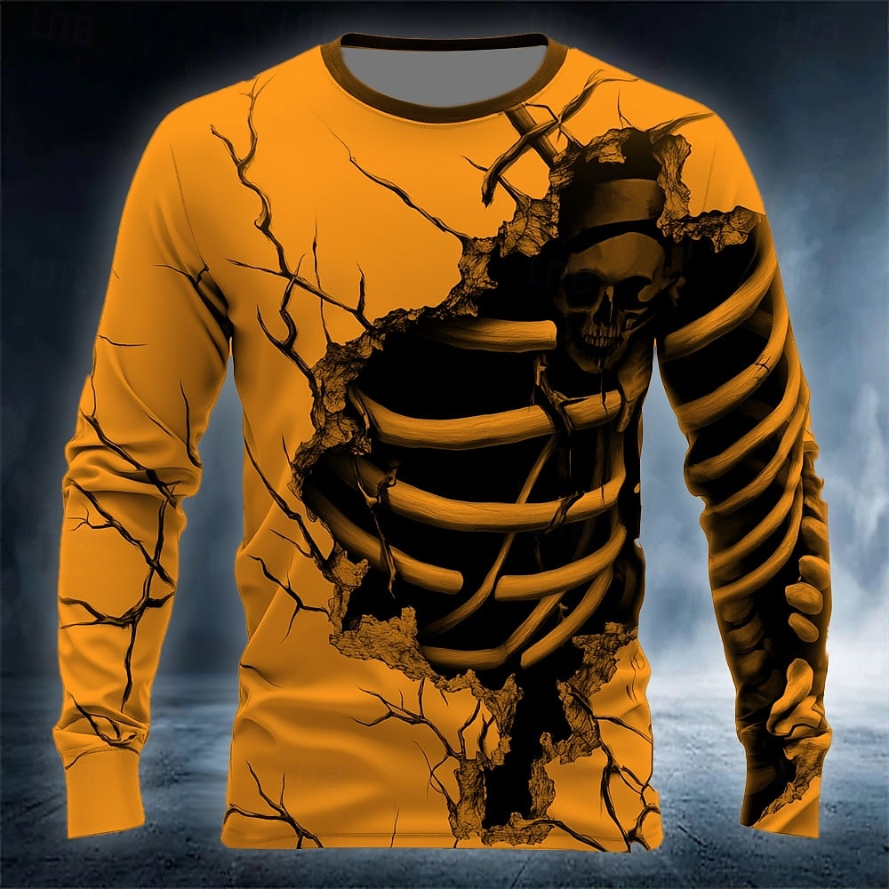 Grappig 3D Schedelprint Heren  - Mens Fashion Clothes recensie en prijs