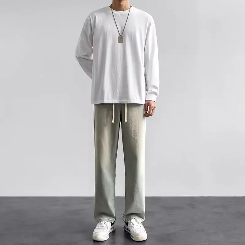 Koreaanse stijl streetwear nie - Men'S Fashion Grey Jeans recensie en prijs