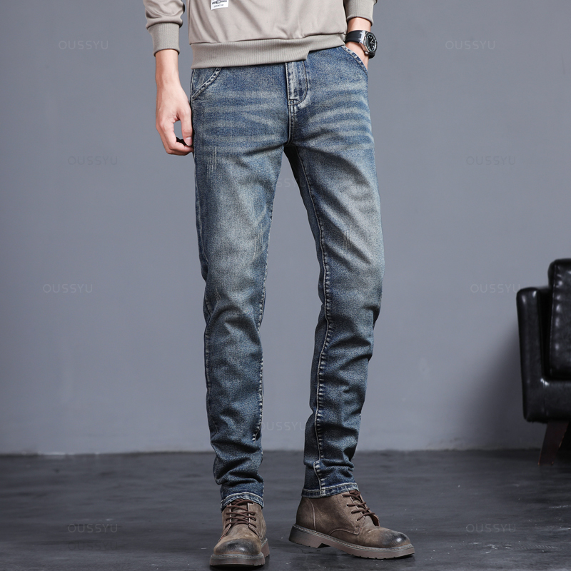 Herfst Winter Katoen Heren Kla - Men'S Fashion Grey Jeans recensie en prijs