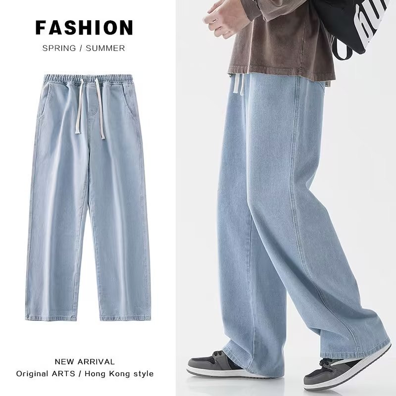 Koreaanse mode heren baggy jea - Men'S Fashion Grey Jeans recensie en prijs
